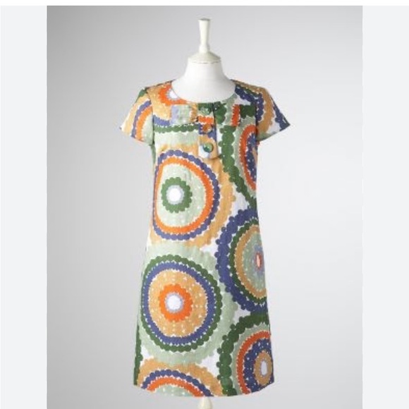 Boden Dresses & Skirts - Printed linen Boden dress sz 12